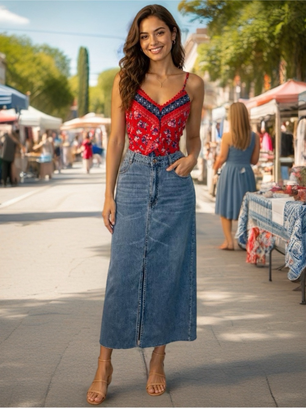 Rebecca Minkoff Soft Denim Pencil Skirt